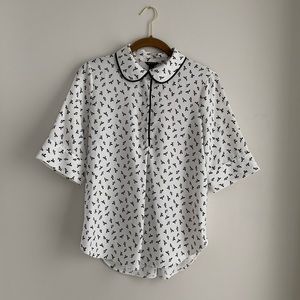 Ann Taylor Peter Pan collar blouse XS